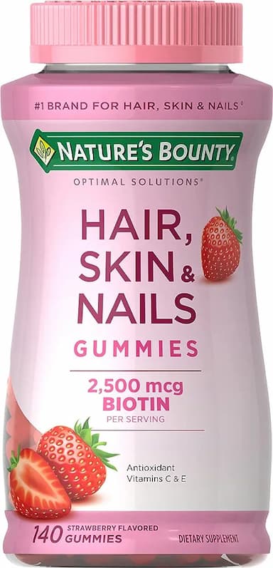 NATURE'S BOUNTY HAIR,SKIN & NAIL *80 GUMMIES(STRAWB
